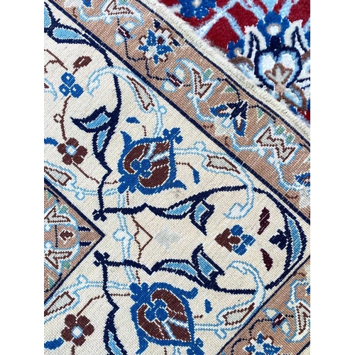 59 - PART SILK ISPHAHAN DESIGN CARPET, 246cm x 156cm.