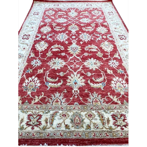 65 - SULTANABAD RUG, 215cm x 136cm.