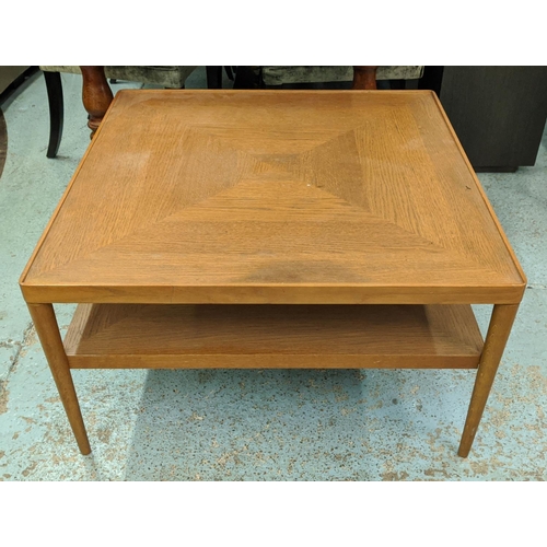 419 - LOW TABLE, 90cm x 90cm x 81cm, 1960s Danish style design.