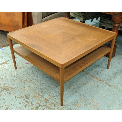 419 - LOW TABLE, 90cm x 90cm x 81cm, 1960s Danish style design.