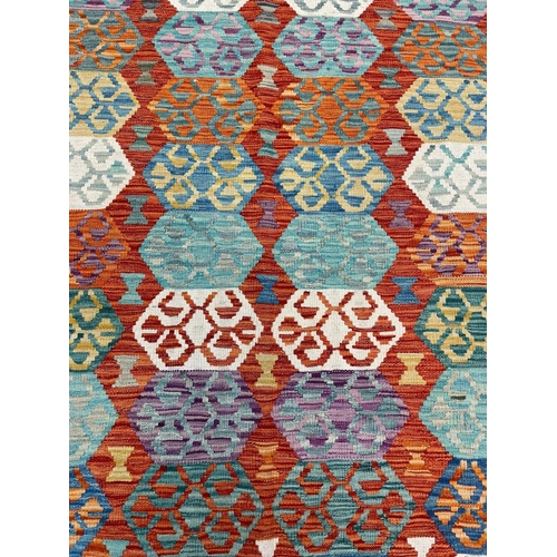 61 - CONTEMPORARY QASHQAI KILIM, 242cm x 170cm.