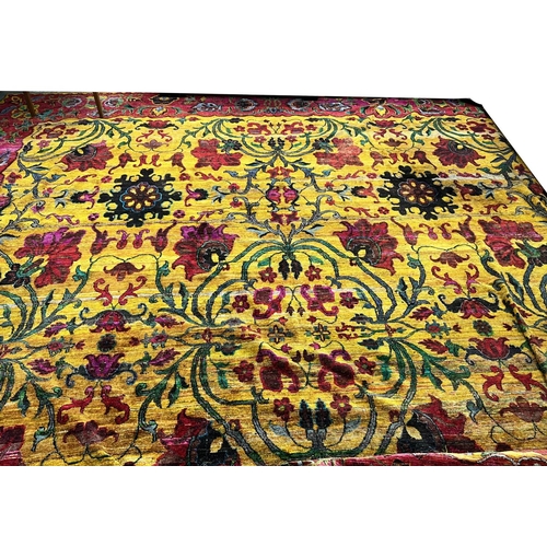 69 - ABC IKAT CARPET, 546cm x 475cm, 80% silk, 20% cotton.