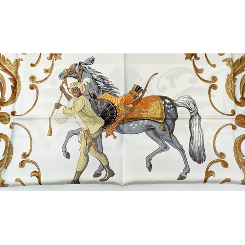 33 - VINTAGE HERMÈS 'CHEVAL TURC' SILK SCARF, 90cm x 90cm.