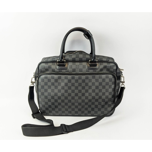 40 - LOUIS VUITTON ICARE BRIEFCASE, damier graphite coated canvas with leather handles, trims and leather... 