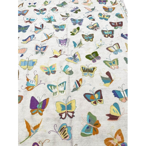 68 - SUZANI BUTTERFLY DESIGN KILIM, 300cm x 208cm.