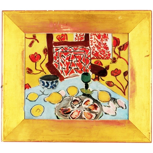 40 - HENRI MATISSE, Citron et huitres, signed in the plate, off set lithograph, vintage French frame, 21.... 