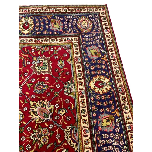 75 - PERSIAN SHAH ABBAS DESIGN TABRIZ CARPET, 300cm x 305cm.