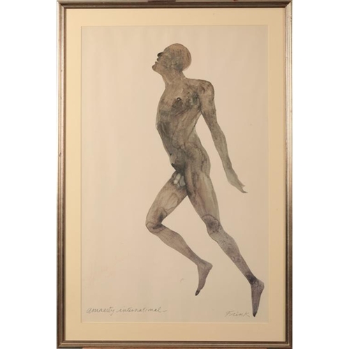 101 - ELIZABETH FRINK (1930-1993), 'Running Man for Amnesty International', signed and dated 1977 in pen l... 