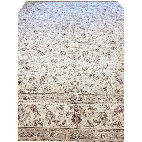 117 - PART SILK ISPHAHAN DESIGN CARPET, 350cm x 270cm.