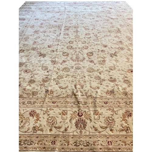 117 - PART SILK ISPHAHAN DESIGN CARPET, 350cm x 270cm.