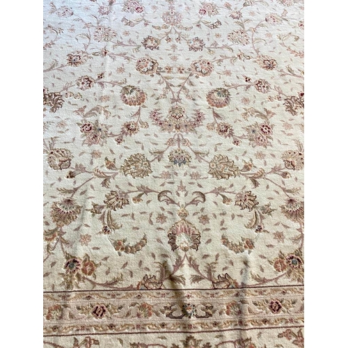 117 - PART SILK ISPHAHAN DESIGN CARPET, 350cm x 270cm.