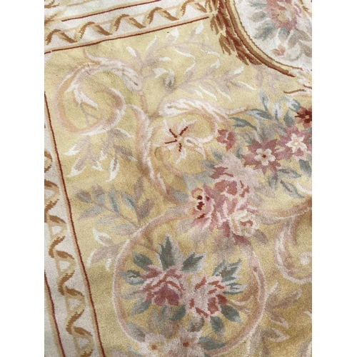 122 - FINE SAVONNERIE DESIGN CARPET, 367cm x 278cm.