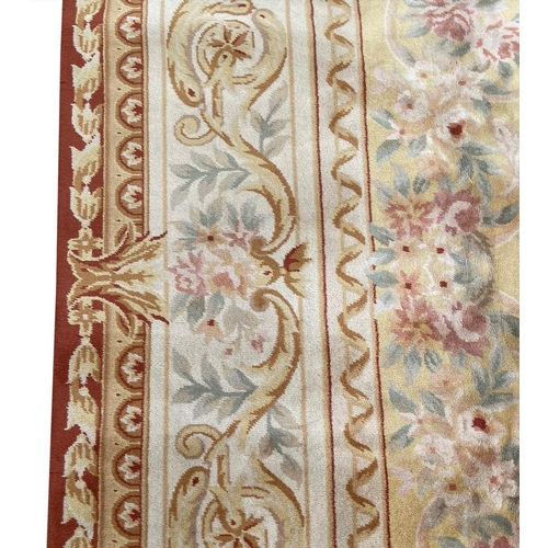 122 - FINE SAVONNERIE DESIGN CARPET, 367cm x 278cm.