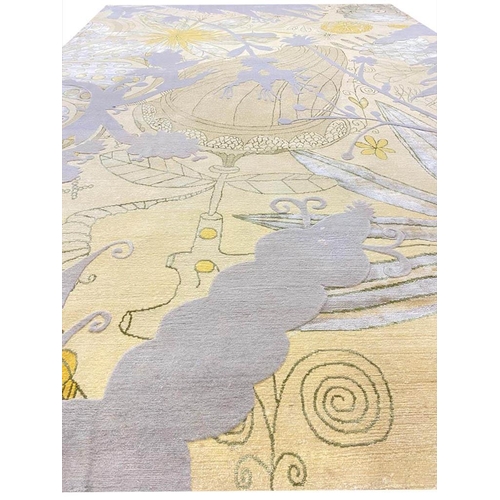 123 - THE RUG COMPANY CARPET, 335cm x 244cm, silk and wool, designed by Vivien Westwood.