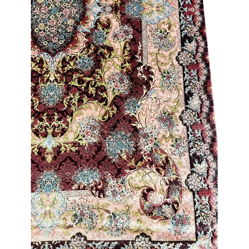 128 - FINE QUM DESIGN RUG, 183cm x 112cm.