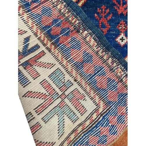 129 - CAUCASIAN KAZAK RUNNER, 254cm x 110cm.