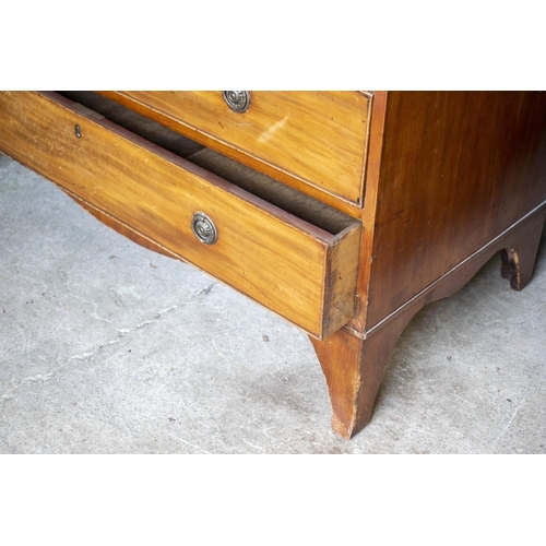 257 - SECRETAIRE BOOKCASE, 22cm H x 109cm W x 55cm D, Regency mahogany with two glazed doors enclosing adj... 