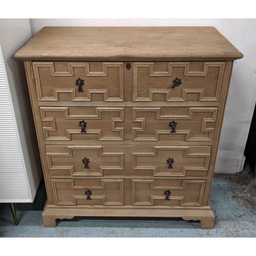 317 - ANDREW MARTIN EMBELLISHED WOODEN CHEST OF DRAWERS, 105cm x 56cm x 113cm.