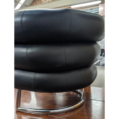 338 - AFTER EILEEN GRAY BIBENDUM STYLE CHAIRS, a pair, 100cm H. (2)