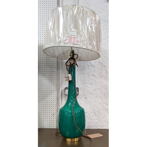 424 - PAOLO MOSCHINO APPOLINA TABLE LAMPS, a pair, with shades, 91cm H. (2)