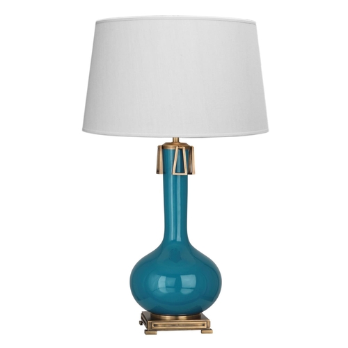 425 - PAOLO MOSCHINO ADESSA TABLE LAMPS, a pair, with shades but different shade carriers, 81cm H. (2)