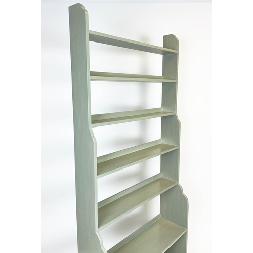 460 - OKA WATERFALL LIBRARY BOOKSHELF, in a painted finish, 200cm H x 90.5cm x 26cm D.