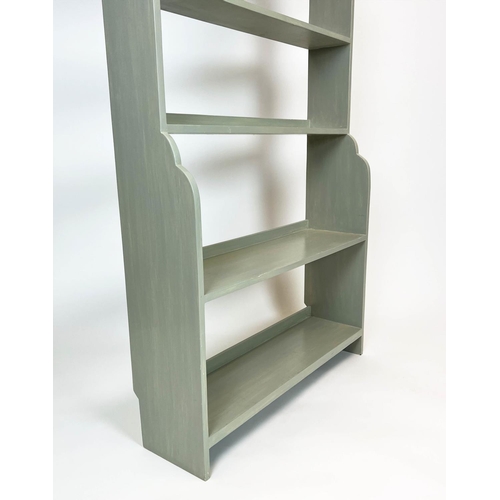 460 - OKA WATERFALL LIBRARY BOOKSHELF, in a painted finish, 200cm H x 90.5cm x 26cm D.