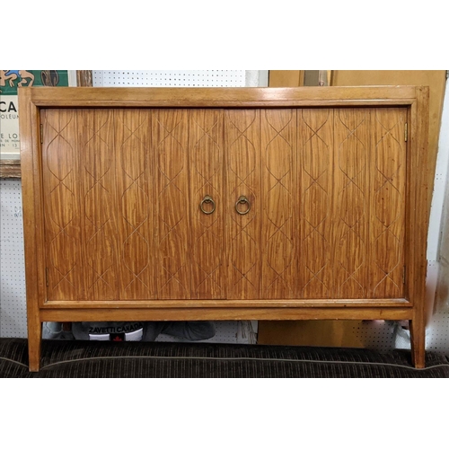 463 - HEALS SIDEBOARD, vintage mid 20th century, double helix design detail, 122cm x 46cm x 84cm.