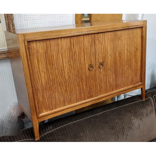 463 - HEALS SIDEBOARD, vintage mid 20th century, double helix design detail, 122cm x 46cm x 84cm.