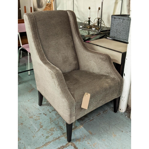 465 - ROBERT LANGORD BEATRICE ARMCHAIR, 72cm W, in Zimmer and Rhode Opus fabric.