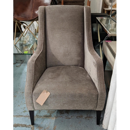 465 - ROBERT LANGORD BEATRICE ARMCHAIR, 72cm W, in Zimmer and Rhode Opus fabric.