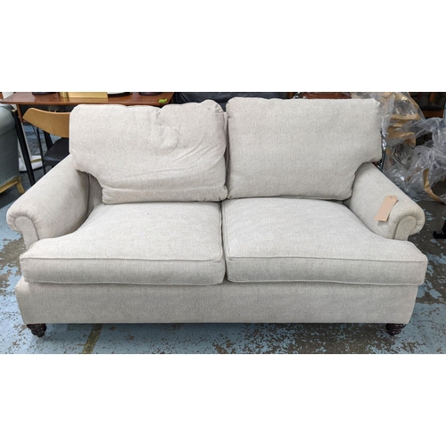 556 - SOFA, 182cm W x 79cm H, in neutral woven fabric.