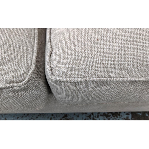 556 - SOFA, 182cm W x 79cm H, in neutral woven fabric.