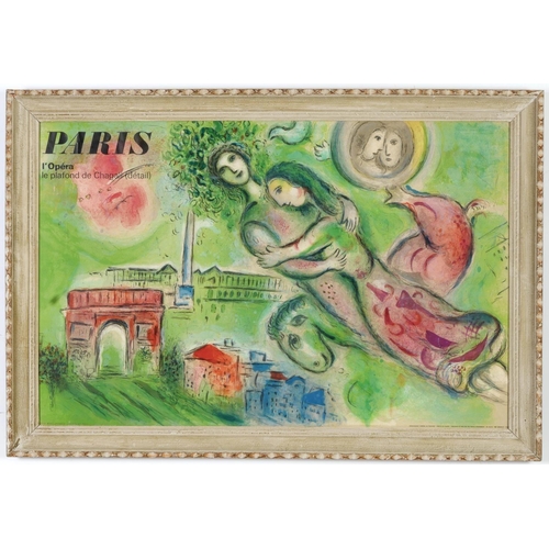 89 - MARC CHAGALL, original vintage travel poster, Paris Opera Le Plafond De Chagall 1964, vintage French... 