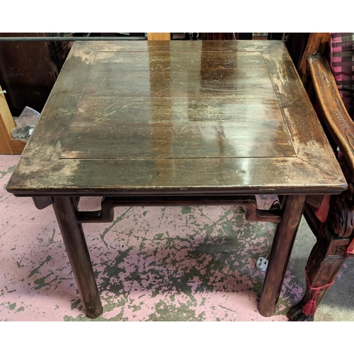 164 - CENTRE TABLE, 85cm W x 85cm D x 78cm H, Chinese lacquer with square top.