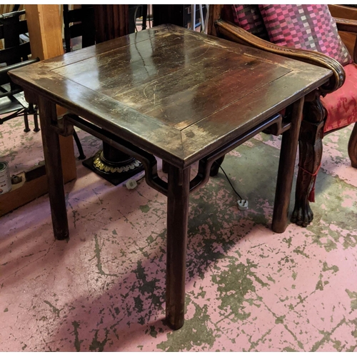 164 - CENTRE TABLE, 85cm W x 85cm D x 78cm H, Chinese lacquer with square top.