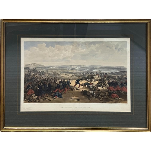 23 - LITHOGRAPHS OF THE CRIMEAN WAR, a set of eight, uniformly mounted and framed, largest 78cm x 56cm. (... 