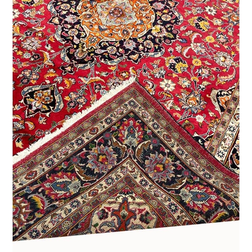 66 - PERSIAN MASHAD CARPET, 335cm x 250cm.