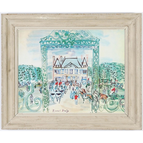 44 - RAOUL DUFY, Le Hars du Pin, lithograph, signed in the plate, French Montparnasse frame, 51cm x 64cm.... 
