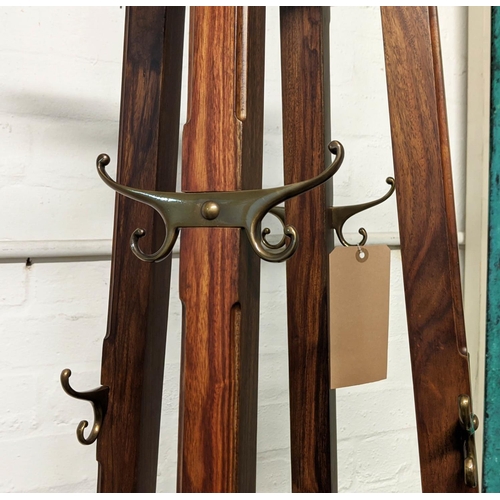 176 - COAT STAND, 191cm H, Country House style with sixteen hooks, four hat hooks and central umbrella hol... 