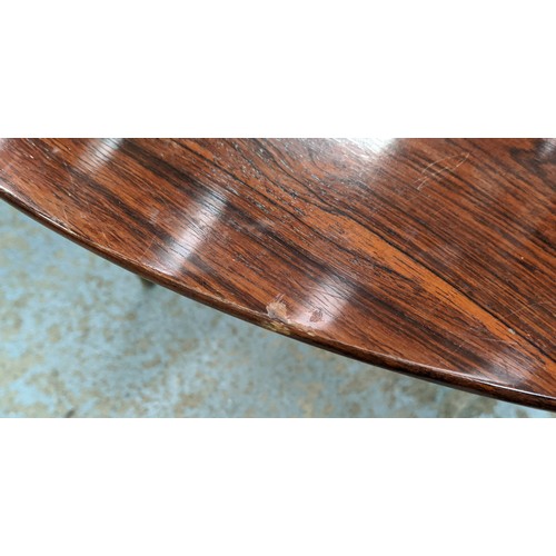 452 - DINING TABLE, Danish 1960's style, rosewood, 172cm L fully extended with one leaf x 120cm x 75cm H.