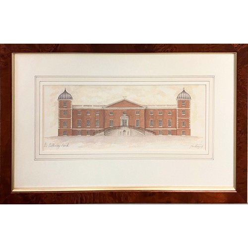 35 - JAN LUZIG, 'Blenheim Palace and others', lithographs, 14cm x 37.5cm, signed and numbered in pencil, ... 