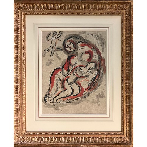 41 - MARC CHAGALL, 'Hagar in the desert', lithograph, 35cm x 25cm, framed, published verve, Mourlot 1960.