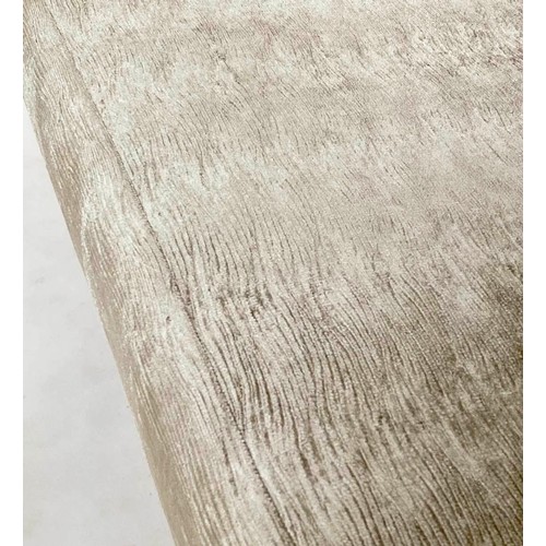 98 - SOFA SEAT BY COLLINET SIEGE, contract gold silk twill upholstered, 130cm W.