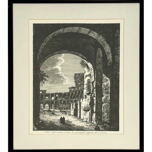 32 - LUIGI ROSSINI (1790-1857) 'Veduta Degli Avansi D'uno De Principali Ingressi Colosso' engraving, 48cm... 