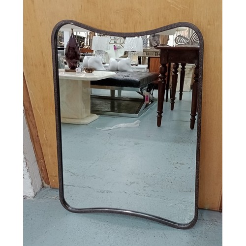 411 - WALL MIRRORS, 81cm high x 60cm wide, a pair, 1950s Italian style, lozenge shape. (2)