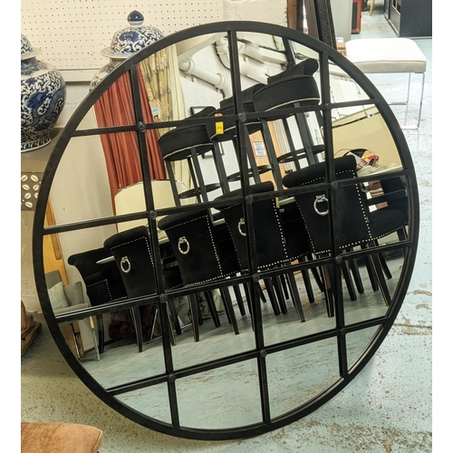 417 - ARCHITECTURAL WALL MIRROR, 115cm diam.