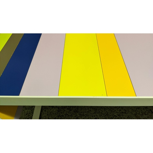 309 - FANTONI STRIPES OFFICE DESK, 240cm x 80cm x 75.5cm.