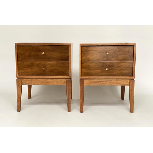 289 - UNIFLEX SIDE CHESTS, a pair, mid 20th century teak each with two drawers labelled 'uniflex', 47cm W ... 