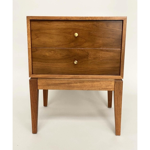 289 - UNIFLEX SIDE CHESTS, a pair, mid 20th century teak each with two drawers labelled 'uniflex', 47cm W ... 